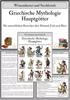Vorschau - Arbeitsblätter - Griechische Mythologie - Materialpaket - Wissenskarten und Steckbriefe - Seite 1