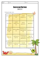 Vorschau - Arbeitsblätter - Sommerferien Bingo - Seite 2