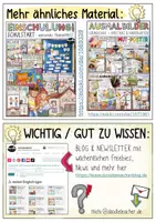 Vorschau - Mal- und Bastelvorlagen - Schule Ausmalbild 2 & Poster / Schulstart / Einschulung - Seite 1