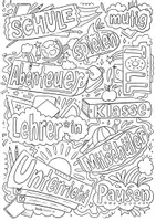 Vorschau - Mal- und Bastelvorlagen - Schule Ausmalbild 2 & Poster / Schulstart / Einschulung - Seite 2