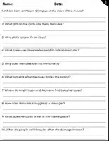 Vorschau - Arbeitsblätter - Movie Guide: Hercules (1997) - Questions and Activities with Answers - Seite 2