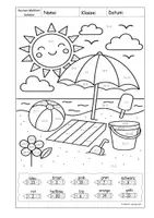 Vorschau - Arbeitsblätter - Rechen-Malblätter - Sommer - Klasse 1-2 - Seite 2