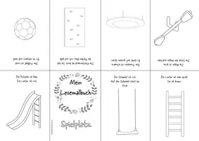 Vorschau - Fördermaterial/Inklusion - Malbuch zum Falten: Der Spielplatz (2-fach differenziert) - Seite 2