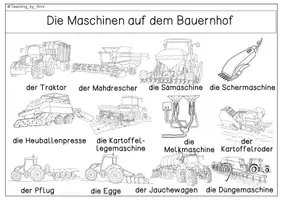 Vorschau - Arbeitsblätter - Übersichtsblätter - Maschine und Arbeitsgeräte auf einem Bauernhof - Seite 3