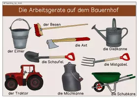 Vorschau - Arbeitsblätter - Übersichtsblätter - Maschine und Arbeitsgeräte auf einem Bauernhof - Seite 2