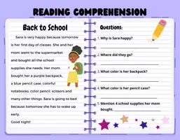 Vista previa - Hojas de trabajo - Reading Comprehension Workbook/Lecturas en Inglés - página 2