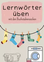 Vorschau - Bildkarten - Lernwörter üben mit den Buchstabensocken - Deckblatt