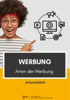 Vorschau - Arbeitsblätter - Arten der Werbung - Deckblatt