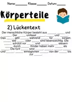 Vorschau - Mal- und Bastelvorlagen - Körperteile - Leseverstehen und Wortschatz - DaZ/DaF, Deutsch, Sachunterricht - Seite 2