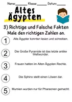 Vorschau - Arbeitsblätter - Altes Ägypten - Leseverstehen und Wortschatz - DaZ/DaF, Deutsch, Sachunterricht - Seite 3