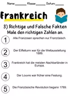 Vorschau - Mal- und Bastelvorlagen - Frankreich - Leseverstehen und Wortschatz - DaZ/DaF, Deutsch, Sachunterricht - Seite 3