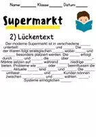 Vorschau - Mal- und Bastelvorlagen - Supermarkt - Leseverstehen und Wortschatz - DaZ/DaF, Deutsch, Sachunterricht - Seite 2
