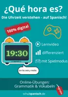 Vorschau - Spiele - ¿Qué hora es? Die Uhrzeit auf Spanisch - Deckblatt