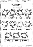Vista previa - Hojas de trabajo - Teaching material - colours (inglés) - página 1