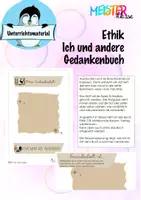Vorschau - Stundenentwürfe - Ich und andere - Gedankenheft - freies Schreiben - Deckblatt