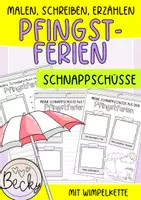 Vorschau - Arbeitsblätter - Erzählen von den Ferien: Schnappschüsse Pfingstferien - Deckblatt