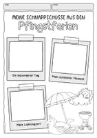 Vorschau - Arbeitsblätter - Erzählen von den Ferien: Schnappschüsse Pfingstferien - Seite 1