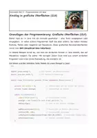 Vorschau - Arbeitsblätter - Programmieren mit Java – Einstieg in grafische Oberflächen (GUI) - Deckblatt