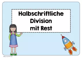Vorschau - Arbeitsblätter - Einführung halbschriftliche Division mit Rest PDF+Arbeitsblatt - Seite 3