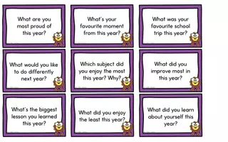Vista previa - Juegos / Gamificación - End of Year (School) - Conversation Cards - página 1