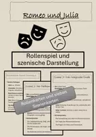 Vorschau - Arbeitsblätter - Romeo und Julia szenisches Spiel und Rollenspiel - Deckblatt