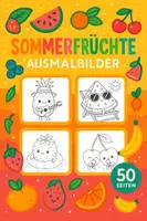 Vorschau - Mal- und Bastelvorlagen - Sommer Früchte Ausmalbilder (50 Malvorlagen) inkl. Stundenentwurf (PDF) - Deckblatt