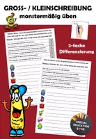 Vorschau - Arbeitsblätter - Groß- und Kleinschreibung differenziert üben - Monster - Deckblatt