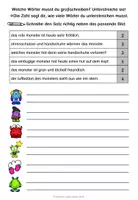 Vorschau - Arbeitsblätter - Groß- und Kleinschreibung differenziert üben - Monster - Seite 1