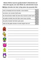Vorschau - Arbeitsblätter - Groß- und Kleinschreibung differenziert üben - Monster - Seite 3
