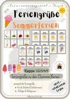 Vorschau - Fördermaterial/Inklusion - Sommerferiengrüße Schuljahresende f. Kollegen u. Schüler - Deckblatt