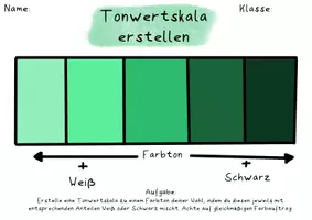 Vorschau - Arbeitsblätter - Kunstpraktische Übung: Tonwertskala erproben - Seite 2