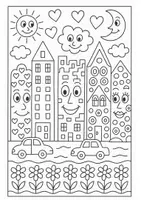 Vorschau - Arbeitsblätter - Ausmalbilder nach James Rizzi - Seite 3