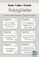Vorschau - Unterrichtsreihen - Satzglieder Kl. 4 - Gliederung und roter Faden - Deckblatt