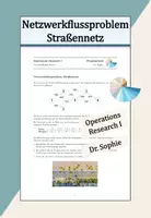 Vorschau - Arbeitsblätter - Netzwerkflussproblem lineare Optimierung Straßennetz - Deckblatt