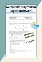 Vorschau - Arbeitsblätter - Netzwerkflussproblem lineare Optimierung Logistiknetzwerk - Deckblatt