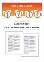Vorschau - Arbeitsblätter - Let’s Talk About Free Time & Hobbies (Tandem Activity) - Deckblatt