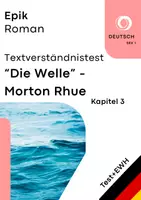 Vorschau - Arbeitsblätter - Die Welle (Morton Rhue) – Kapitel 3: Verständnistest mit Musterlösung - Deckblatt