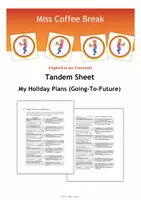Vorschau - Arbeitsblätter - My Holiday Plans (Going-To-Future) - Tandem Activity - Deckblatt