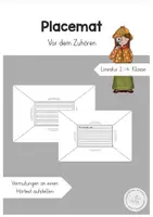 Vorschau - Arbeitsblätter - Hörstrategie: Vor dem Zuhören - Placemat - Deckblatt