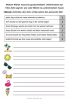 Vorschau - Arbeitsblätter - Groß- und Kleinschreibung differenziert üben - Sommer - Seite 1