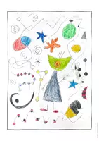 Vorschau - Arbeitsblätter - Monotypie mit Ölpastellkreiden – Traumbilder wie Joan Miró, Kunst Grundschule, fertiger Kunstunterricht - Seite 3
