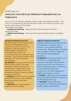 Vorschau - Arbeitsblätter - Vergleich von analoger und digitaler Produktvermarktung- Vor- und Nachteile - Seite 1
