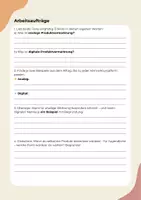 Vorschau - Arbeitsblätter - Vergleich von analoger und digitaler Produktvermarktung- Vor- und Nachteile - Seite 2