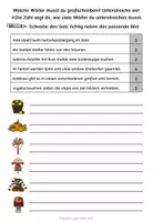 Vorschau - Arbeitsblätter - Groß- und Kleinschreibung differenziert üben - Herbst - Seite 3