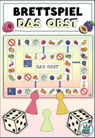 Vorschau - Spiele - Brettspiel Spielplan "Das Obst" DaZ / DaF/ Deutsch - Deckblatt
