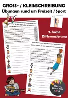 Vorschau - Arbeitsblätter - Groß- und Kleinschreibung differenziert üben - Freizeit und Sport - Deckblatt