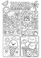 Voorbeeld - Kleurplaten: thema zomer - Voorblad