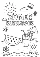 Voorbeeld - Kleurplaten: thema zomer - Pagina 1