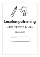 Vorschau - Arbeitsblätter - Lesetraining. Lesetempo steigern. Blitzlesen. Stolperwörter. Übungsheft 2 - Seite 1
