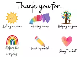 Voorbeeld - Thank you teacher! - Voorblad